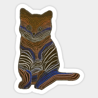 Meow - Orange & Blue Sticker